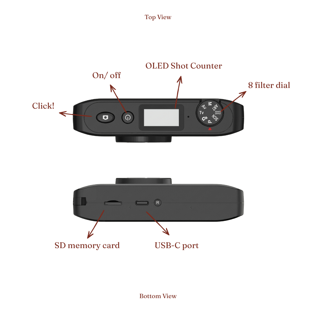 Screenless Digital Camera